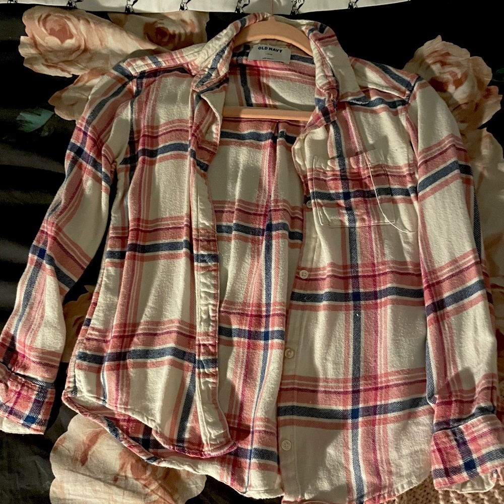 Pink and blue flannel/ Old Navy
